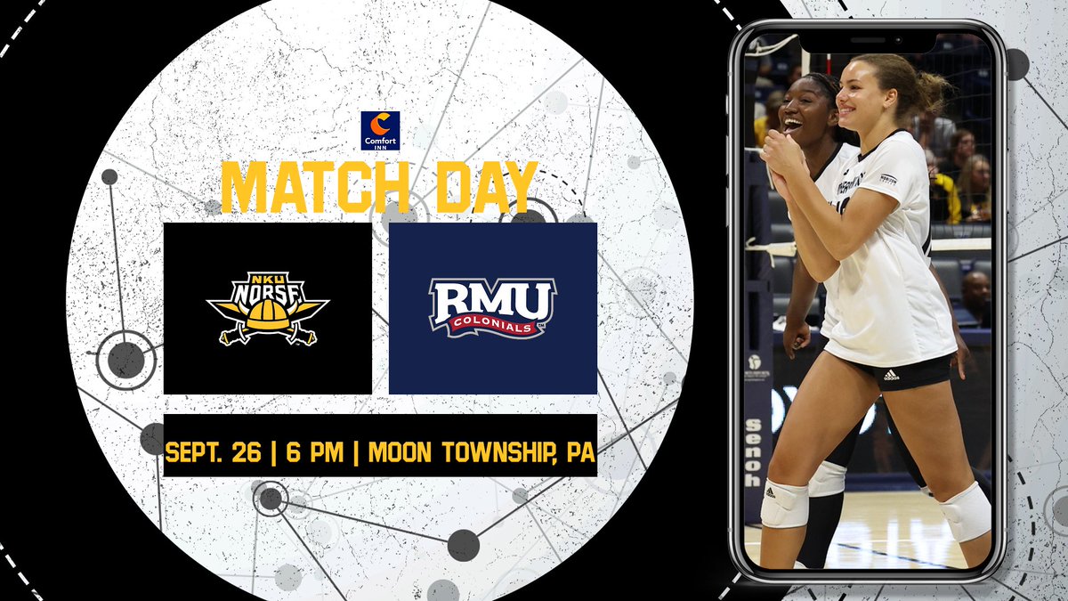 Road trip wraps up in PA!🛣️

🆚 - Robert Morris
🕕 - 6:00 PM 
📍 - Moon Township, PA 
🏟️ - UPMC Events Center
💻 - shorturl.at/adwKV (ESPN+) 
📊 - shorturl.at/ajtxV

<a href="/NKUNorse/">Northern Kentucky Athletics</a> | #NorseUp