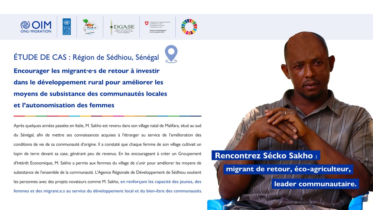 Mig4Dev's tweet photo. En ce dernier jour de la Semaine du Sénégal, lisez notre étude de cas sur Sécko Sakho!

https://t.co/ydBREDED0i

@OimSenegal @UNDP @SwissDevCoop, Agence Régionale de Développement de Sedhiou, Direction Générale D'Appui aux Sénégalais de l’Extérieur https://t.co/o1fHnQk6Fh