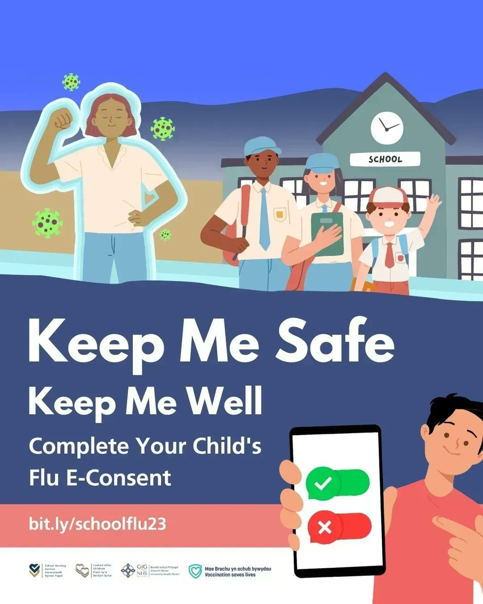 Keep your child safe & well this winter, complete their E-consent form today: buff.ly/451TDkM

Hi @PontPrimary @BrynPrimaryPont @Blackwood_PS @PenllwynPrimary @TrinantPrimary @LibanusPrimary @RhiwSyrDafydd @cwmderwen - can we get one last re-post to remind parents? Diolch