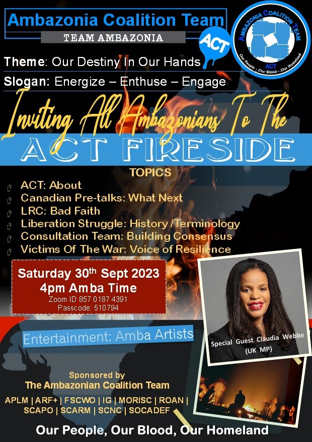 join #TeamAmbazonia on the eve of our #independence day to reflect on the way forward  &amp; honor the sacrifices of our suffering people &amp; fallen heroes. T #light shall triumph over #darkness &amp; we shall #overcome 
<a href="/ClaudiaWebbe/">Claudia Webbe</a> <a href="/Canadiansforpe1/">CanadiansforpeaceinCameroon</a>  <a href="/AbdulKarimaliSC/">Abdul Karim Ali</a> <a href="/CanadaCameroon/">Canada in Cameroon</a>