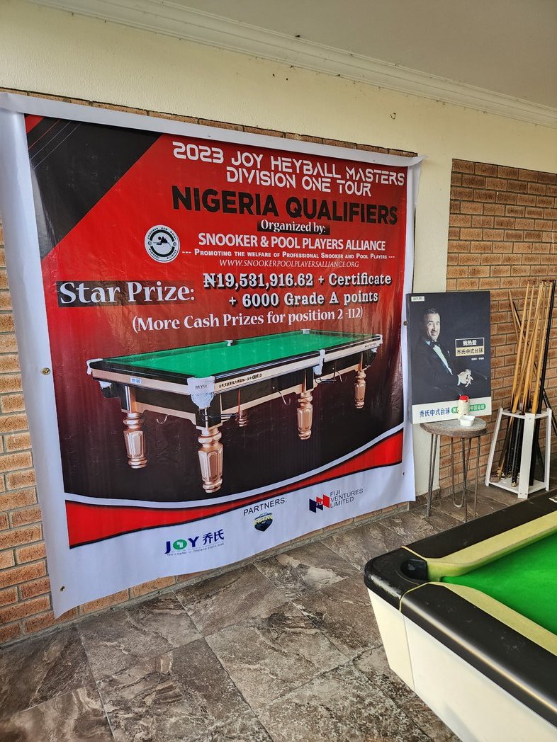 sppalliance_ng's tweet photo. IMPORTANT NOTICE.
Following the performance of Bamidele  Shehu and Aderibigbe Adegbite at the recently concluded Joy Heyball Masters  and their failure to participate in the Super Cup, Joy Billiard approved a waiver for Nigeria to skip the remaining events of 2023 season. https://t.co/mjAp1Riy3z