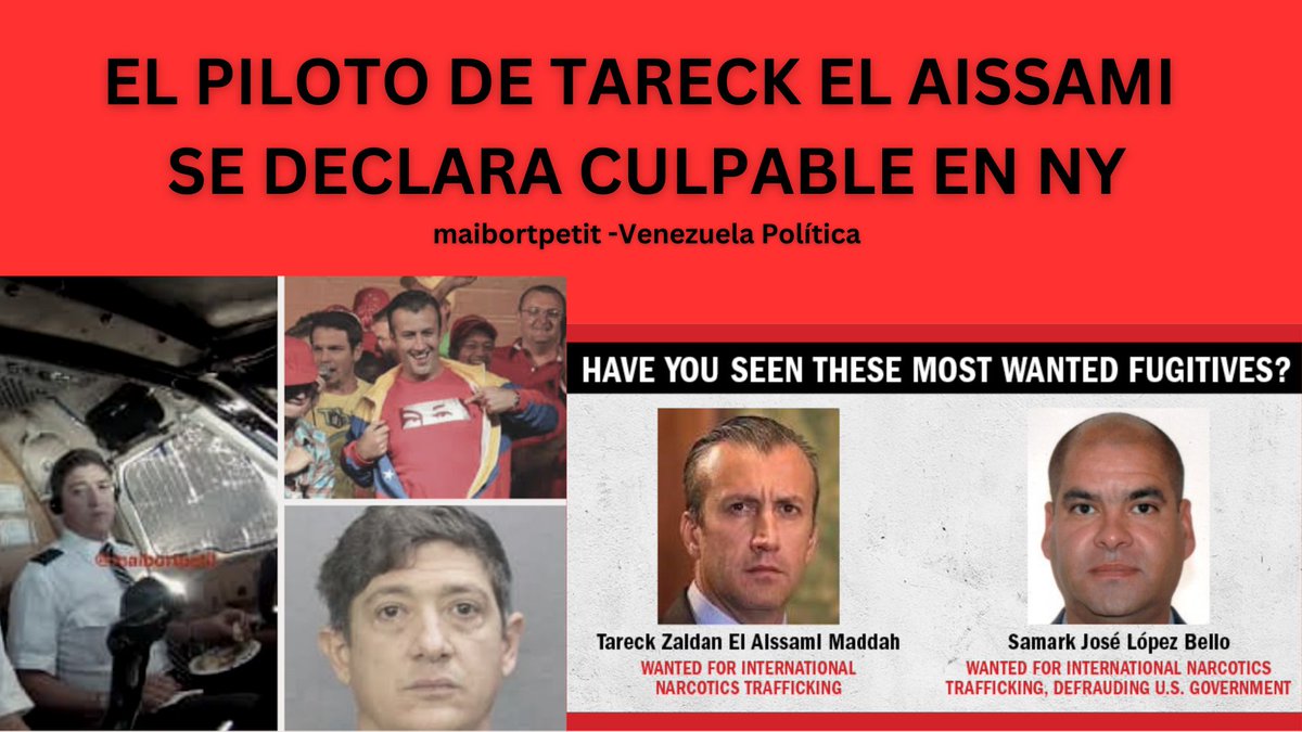 maibortpetit's tweet image. #URGENTE  Piloto de Tareck El Aissami y Samark López se declara culpable en NY. Michols Orsini Quintero asumió su culpabilidad por haber violado las sanciones impuestas por el gobierno de #EEUU. Enfrenta una condena de 5 años de prisión #Venezuela
maibortpetit.info/2023/09/piloto…