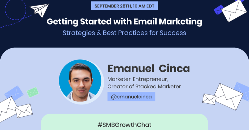 SiteGround's tweet photo. 📣 This Thursday at 10AM EDT, tune into Twitter Spaces for our #SMBGrowthChat on Email Marketing!
📧 Discover how to build your email list, optimize campaigns, and choose the perfect email solution with @emanuelcinca & @alebegoli 🎯
