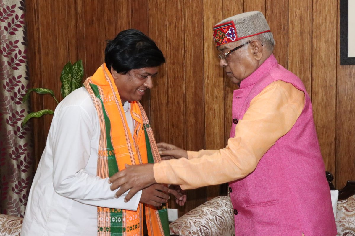 Pandit Dr. Sangram Acharya, Social Worker of Odisha, called on Hon. Governor Shri Satyadeo Narain Arya at Raj Bhavan.