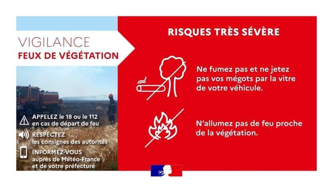 Prefet973's tweet photo. #FeuxVégétation | 🔥 🔴 #Vigilance rouge pour les communes de 📍 Kourou plage, Sinnamary, Iracoubo, Macouria.

❌️ Mises à #feu volontaires interdites dans ces secteurs.

La plus grande #prudence et le respect des consignes de #sécurité sont demandés à la population. https://t.co/aA6V5meJWl