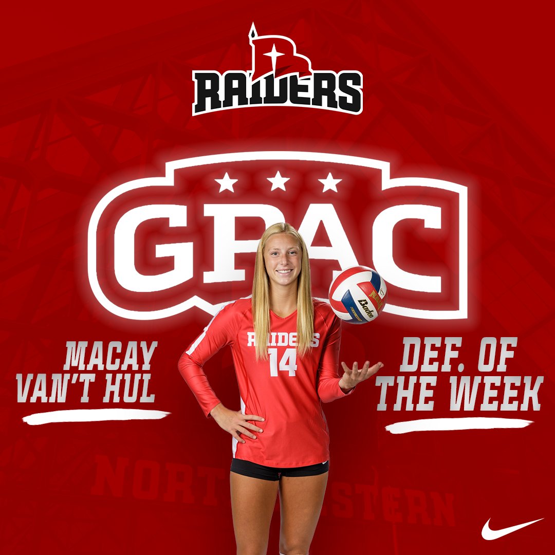 .<a href="/GPACSports/">Great Plains Athletic Conference</a> 𝘿𝙚𝙛𝙚𝙣𝙨𝙞𝙫𝙚 𝙋𝙡𝙖𝙮𝙚𝙧 𝙤𝙛 𝙩𝙝𝙚 𝙒𝙚𝙚𝙠 ‼️

Career-best 1️⃣3️⃣ blocks at #13 Midland tied the program record for most blocks in a match by an individual!

📰: tinyurl.com/276dggt3

#RaidersStandOut | <a href="/NWCVolleyball/">NWC Volleyball</a>