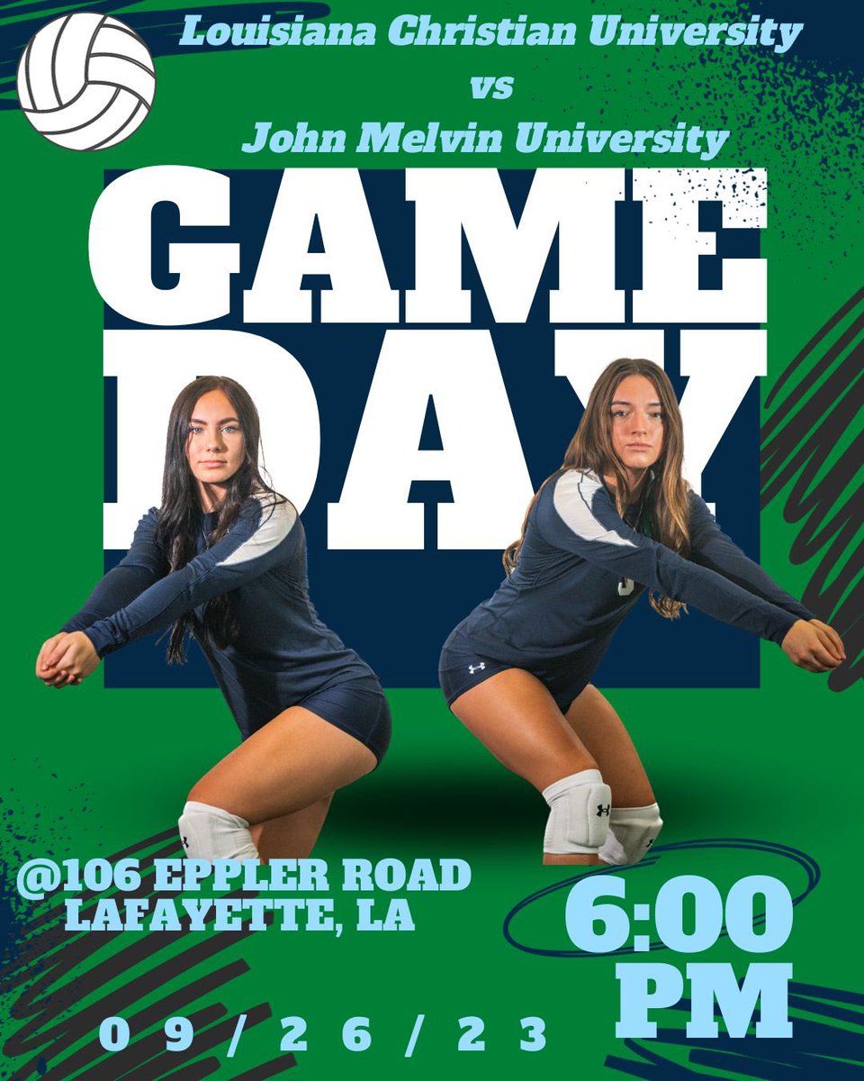 JohnMelvinU's tweet photo. First Home Volleyball game of the season tonight at 6pm. 💚💙🏐 https://t.co/rQd9AgoqLm