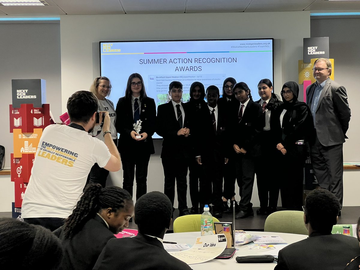 So thankful to be recognised for our summer action at the <a href="/nextgenleaders5/">NextGenLeaders</a> connect event. We have some great plans for this year and have look forward to working with some new project partners. <a href="/sarahst33l/">Sarah Steel</a> <a href="/B_UpperHeaton/">Beckfoot Upper Heaton</a>