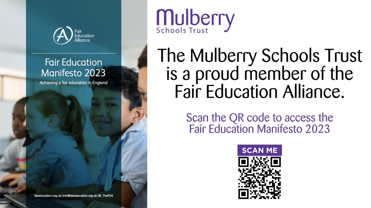 A fair education is critical for England’s prosperity. @MulberryTH stands with @_TheFEA to urge policymakers to prioritise #education in the next election. The #FairEdManifesto is a cross-sector guide to exactly what they should focus on. 
bit.ly/fair-education…