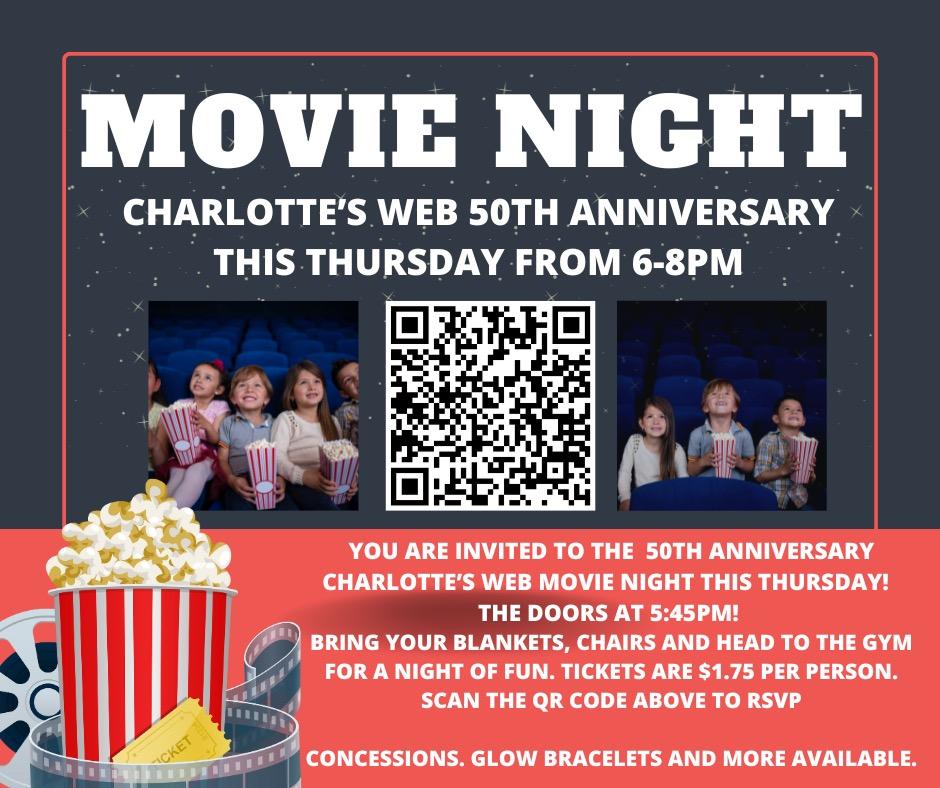 Join us this Thursday!!🕷🕸🐷📽🎬
RSVP here:
tinyurl.com/yn8yua84
Become a VIP and get
🎟  Tickets for 5
🌄 Early entry
🚗 Preferred parking
❤️ Red carpet treatment
🪑 Reserved seating
🐻 Blanket
🍿 Special popcorn bucket
🥤5 drinks
💡Glowstick
here:
tinyurl.com/ax2p6zvv