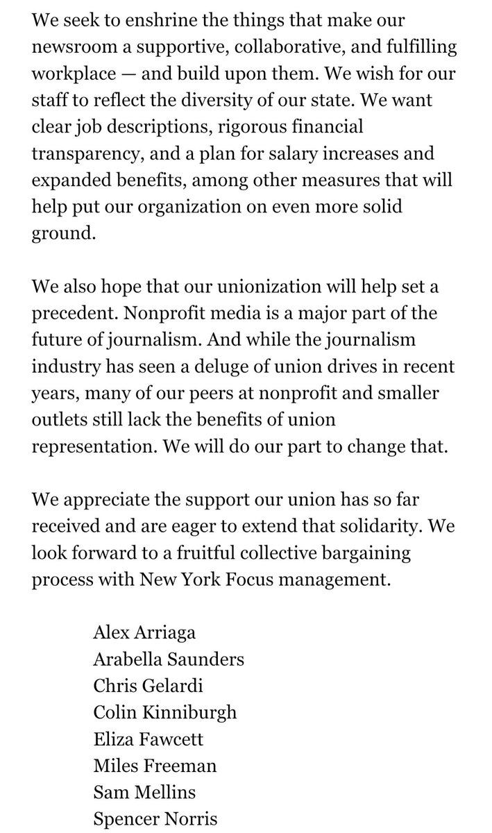 News from the workers of <a href="/nysfocus/">New York Focus</a>. We’ve unionized with 100 percent support. Below is our mission statement.