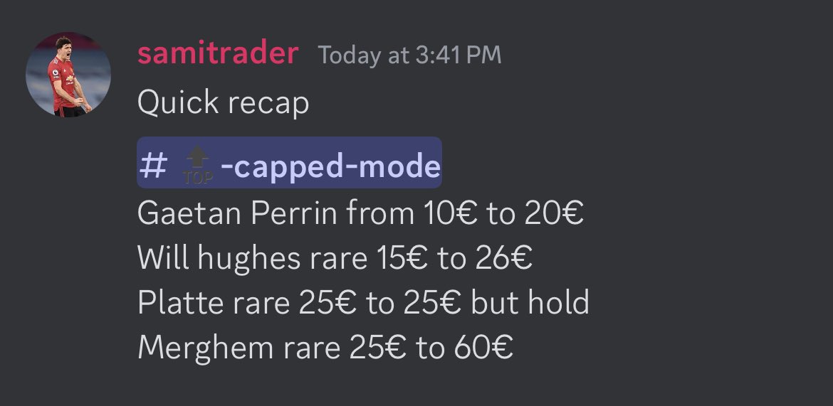 samitraderr's tweet photo. Profits from last days in my discord. As you can see plenty of them rose. If you want to join comment below. It cost 10€ monthly which is relatively low compared to the profits made. 
#sorare https://t.co/FbrdWO6tag