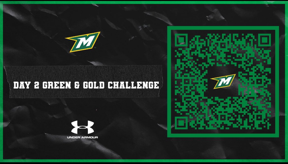 McDaniel_MBB's tweet photo. 🚨🚨 DAY 2!!! Of the Green and Gold challenge is here. Use the QR code or visit :
• https://t.co/sSmksmQ7E1
make sure to select Men’s Basketball. We appreciate your support! 🟢🟡 #GameOn https://t.co/EgUc5Pc9vT