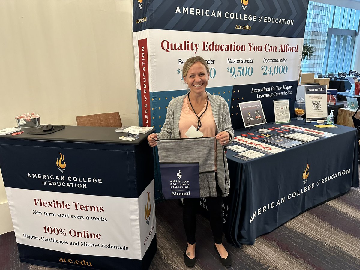TJDavisACE's tweet image. Day 2 of the @oesca Fall Conference! Danielle Holztrager &amp;amp; Eastin Lewellen stopped to say how great their experience was at @ACEedu while obtaining their M.Ed. in Educational Leadership! There’s a reason @Newsweek ranked ACE as the #2 online education in the US! #ACEAlumni