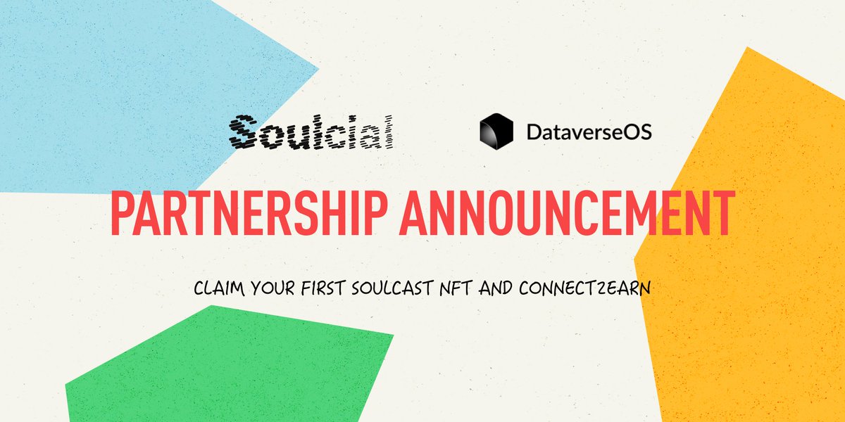 SoulcialGlobal's tweet photo. 🚀 PARTNERSHIP ANNOUNCEMENT 🚀

✨ We are pleased to announce our #partnership with @DataverseOS ✨

🕹️ Let’s build with #DataverseOS and explore the web3 social together!

💡 DataverseOS is an Internet Data Operating System for sovereign data dApps, bringing a new paradigm that individuals can easily take control of their web footprints and stand a chance to monetize data via crypto wallets.

👻 Soulcial is an AI-driven Desocial Protocol, aiming to rebuild the value of Web3 social network, to help everyone connect efficiently and monetize their social activities.

#web3 
#SocialFiSummer
