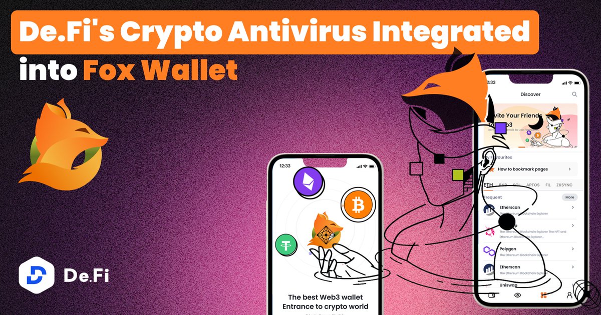 🚨 Meet Fox Wallet - the new project protecting their users with our Crypto Antivirus API!

Fox Wallet is a decentralized multi-chain wallet, trusted by thousands of users.

⚡️ Today, they have utilized Antivirus technology to protect their users from crypto scams!

🧵 Here's how