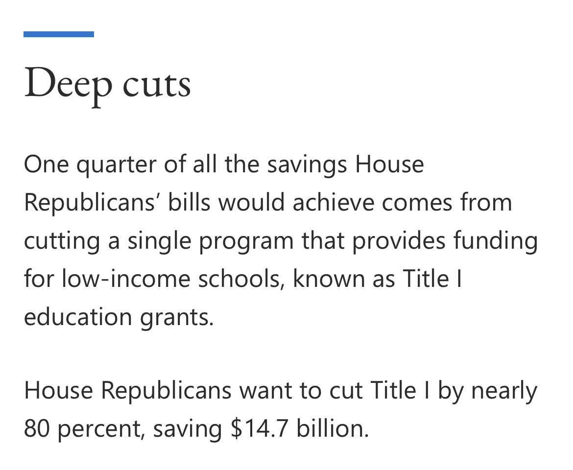 🔍 House Republicans are aiming to cut funding to low-income public schools by nearly 80 percent  

msn.com/en-us/news/pol…