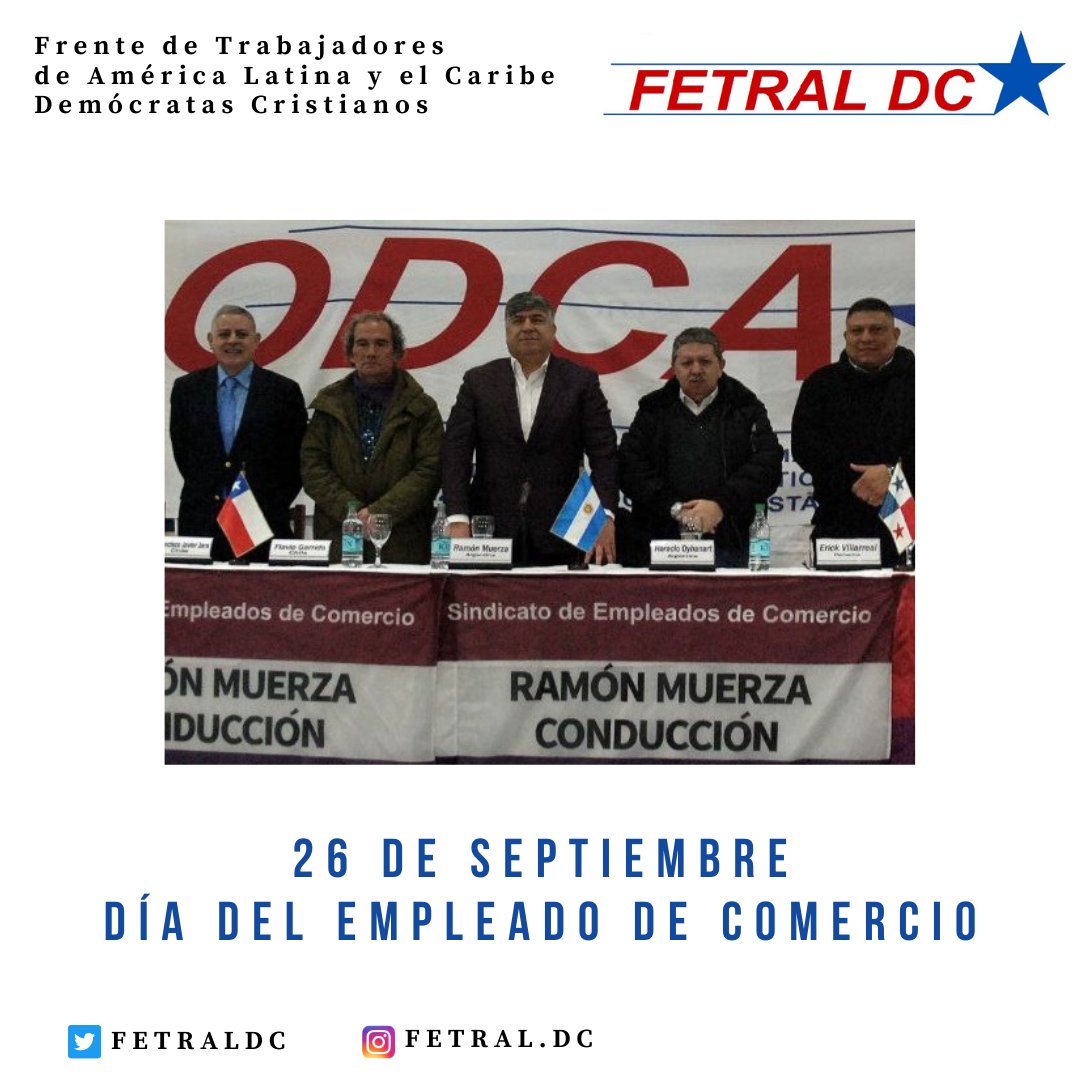 Hoy 26 de septiembre, en #Argentina se celebra el día del Empleado de Comercio, nuestro Secretario General Ramón Muerza , Delegado General de COTO y Sec Gral de la agrupación Granate Morada Graciela Lucero, saluda a las empleadas y empleados de comercio en su día.