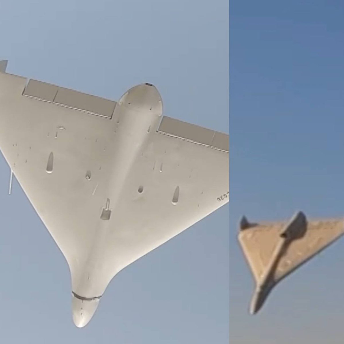 COUPSURE's tweet photo. New images have been released showing an updated version of the Iranian shahed-136 OWA drone. The new version will be equipped with a turbojet engine. 

https://t.co/kK7YyHJCF2 https://t.co/w6TaLSilPv