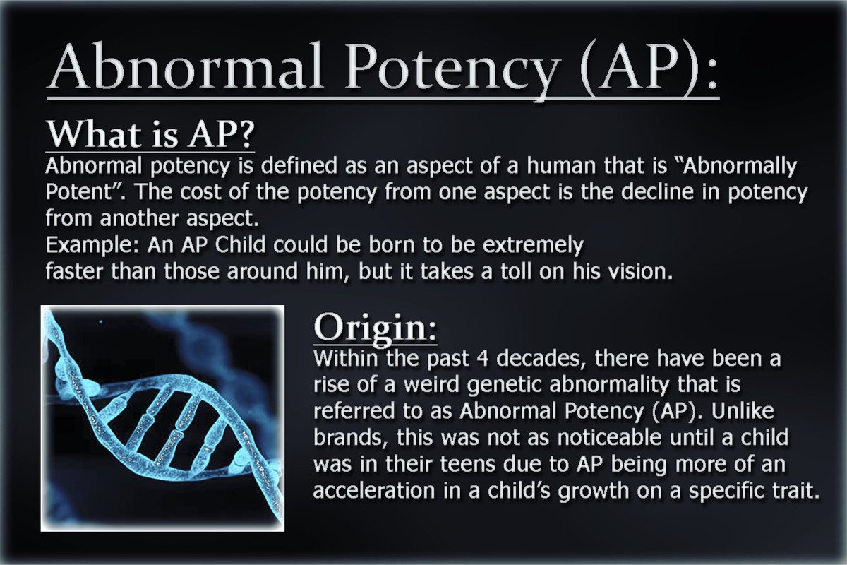 The meaning of "AP" in AP Children have finally been guessed! It stands for "Abnormally Potent" 

Heres what AP Individuals really are and when the phenomenon started!

#Infraxis #gamedev #indiedev #games #unity #indiegames