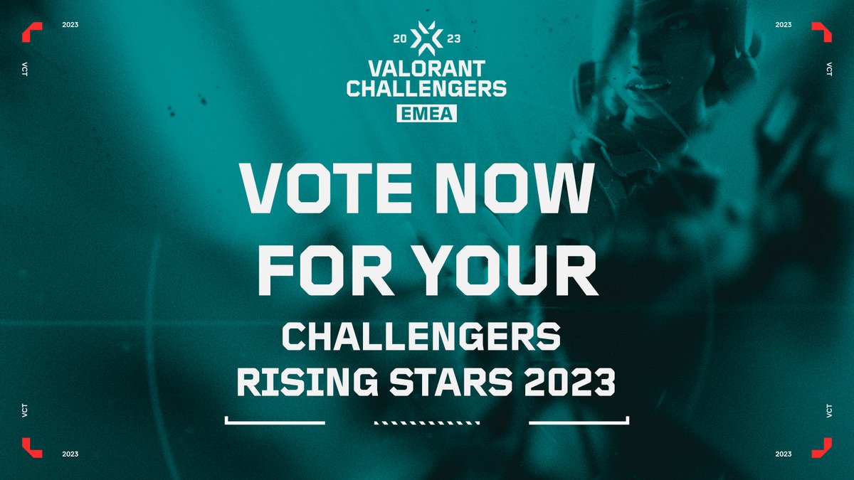 The Challengers Rising Stars 2023 voting is now open! ⭐

Choose your top three #ChallengersEMEA prospects of the 2023 season in the following link 👇

🔗 riot.com/48vbpzh