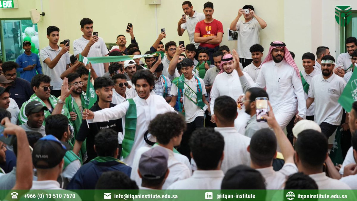 تحت شعار #نحلم_ونحقق أقام معهد إتقان اليوم احتفالا بـ #اليوم_الوطني_السعودي93 وشملت العديد من المشاركات المميزة والفعاليات الحية. وتتقدم اسرة معهد إتقان بخالص التهاني والتبريكات لمقام مولاي خادم الحرمين الشريفين وسمو سيدي ولي عهده الأمين -حفظهما الله- وللشعب كافة.
ادام الله علينا