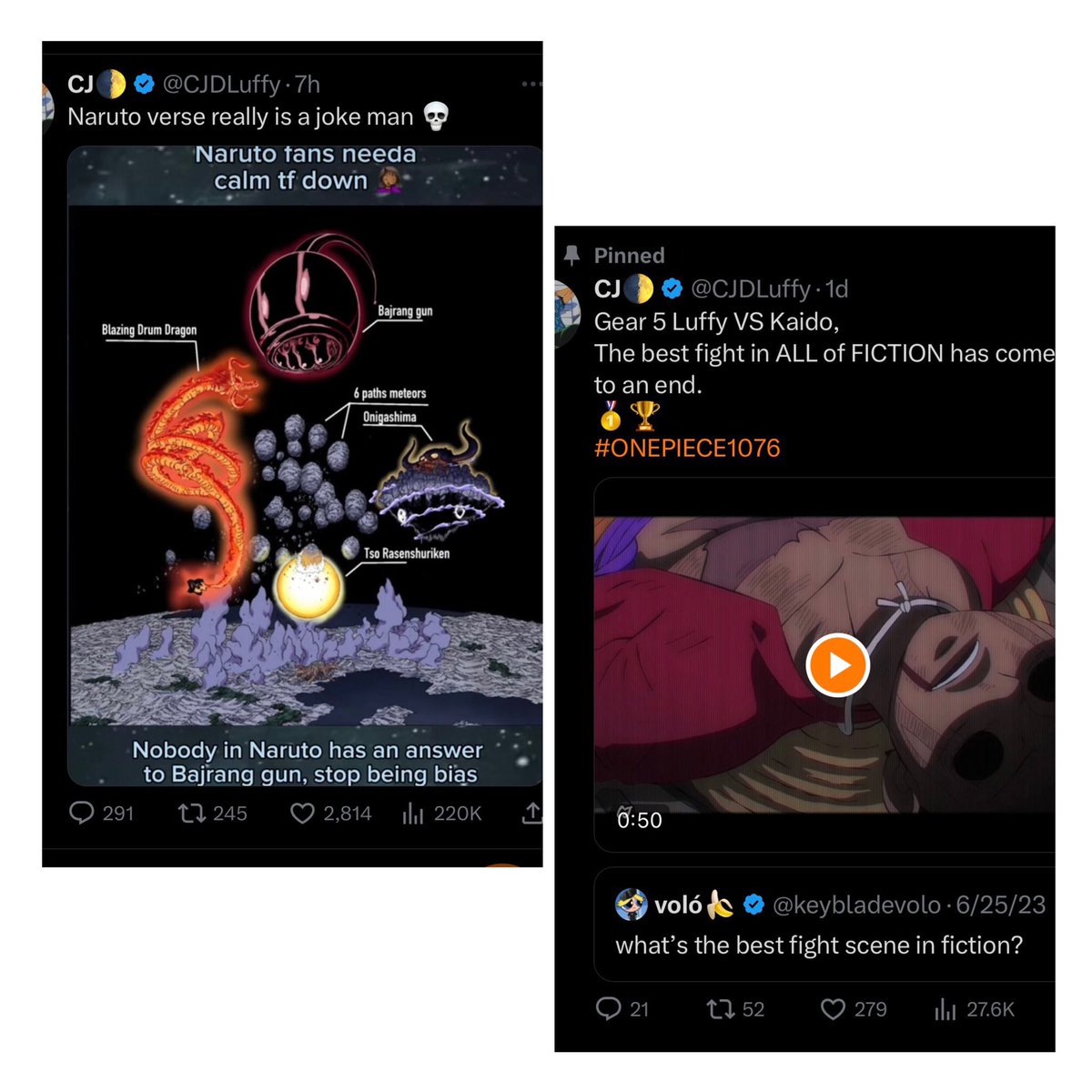 NarutoVibe's tweet photo. Naruto slander carry’s his account… LOL 💀

Naruto &amp; Naruto fans 🔛🔝 https://t.co/COdDHWBsnh