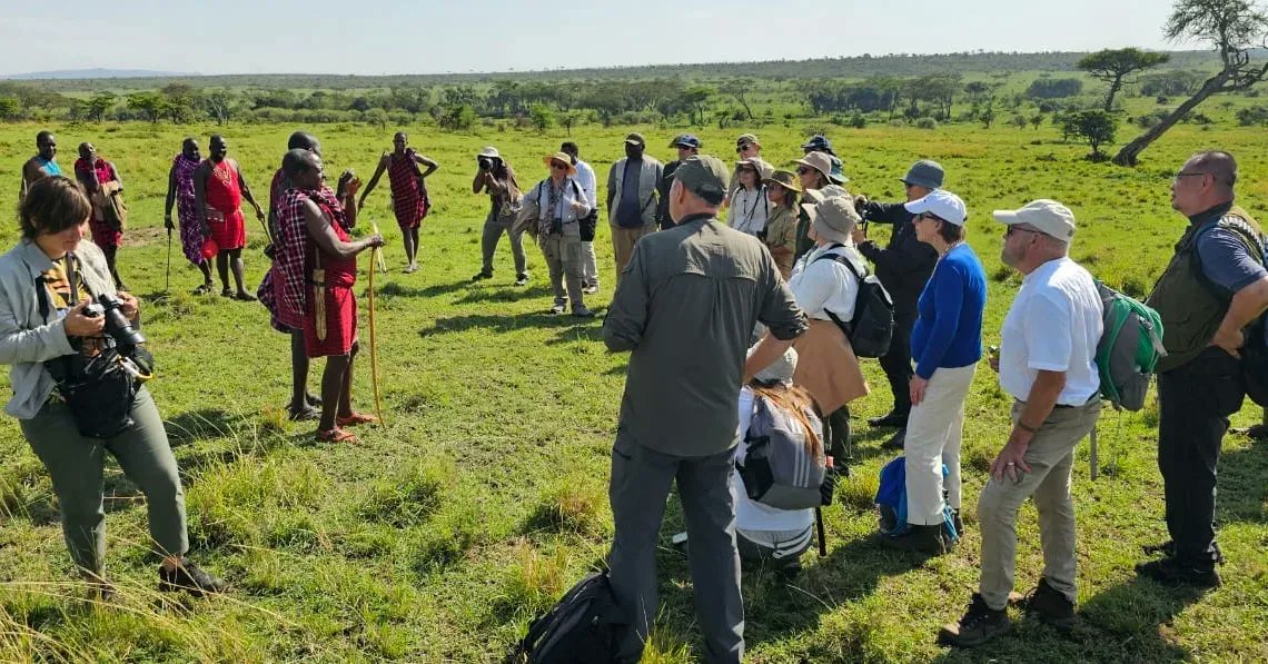Arch_KE's tweet photo. Our delegates are on a unique safari experience at Naboisho Wildlife Conservancy, gaining insights into the rich Maasai culture and the region's incredible biodiversity. 🌅🦓

#IFLA2023 #AAKConvention2023 https://t.co/wxpy2Ckehz