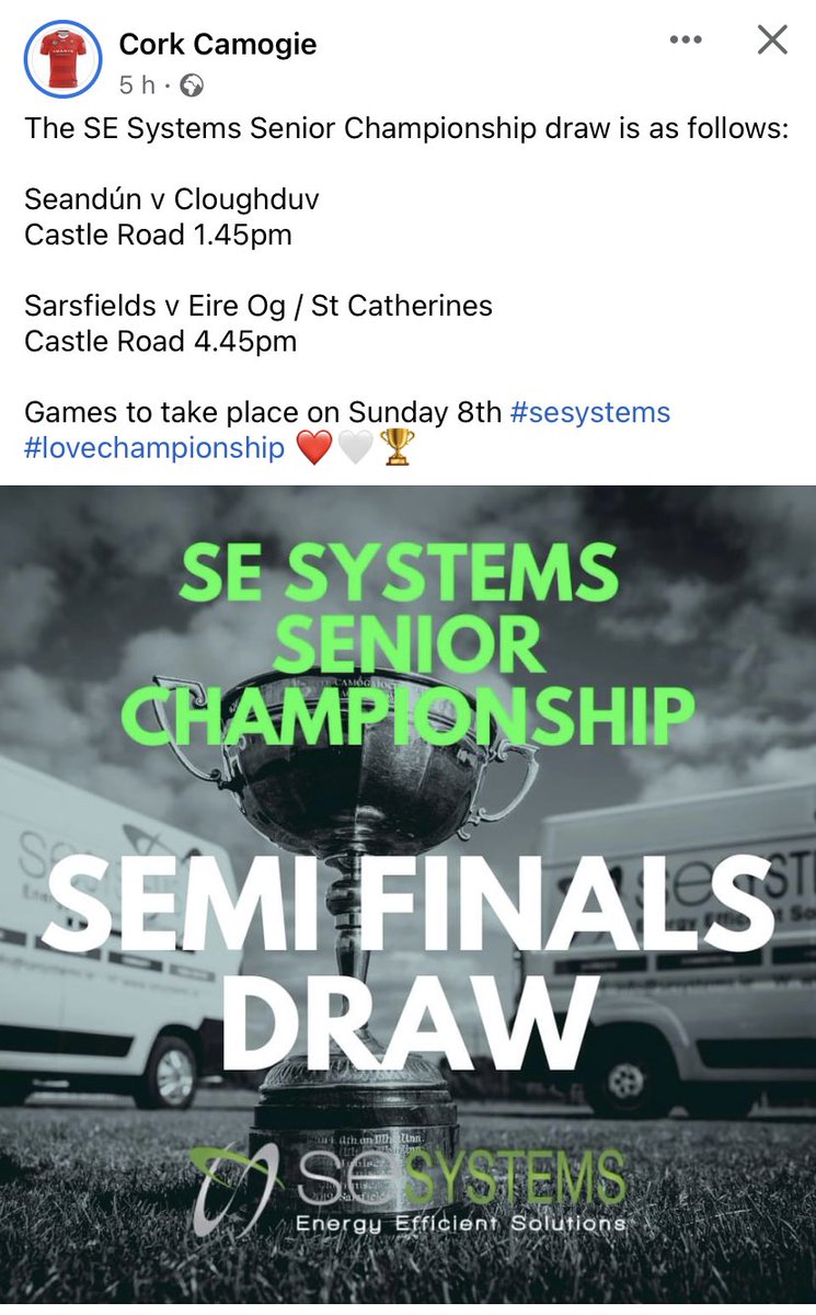 CloughduvC's tweet photo. All roads lead to Castle Road on Sun 8th Oct for the @CorkCamogie Senior Camogie Championship Semi Finals. 
We will take on @SeandunCamogie 
Put the date in the diary! See you there to support our girls in green and gold 💚💛 
#ClochDubhAbú #handmedownmyhurley https://t.co/23834Ndnlz