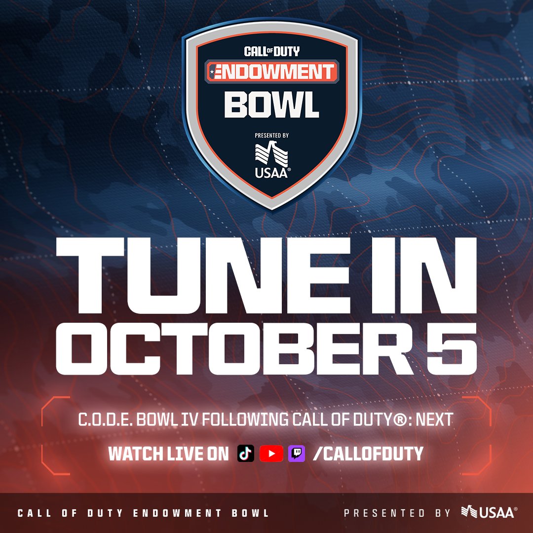 Will you be watching the #CODEBOWLIV broadcast presented by <a href="/USAA/">USAA</a> on October 5? 

We'll be dropping rewards you won't want to miss. Tell your friends by tagging them in the comments. 🎮