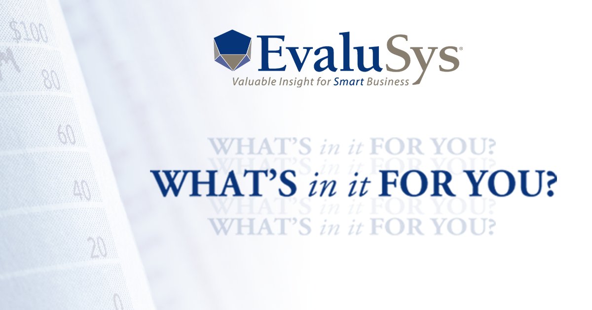 Does EvaluSys® offer automation solutions especially valuable to YOU in your unique situation?  Take 5 minutes to find out using our quick, easy and anonymous "Quick Quiz - What's In EvaluSys for You?"

bit.ly/EsysQQTW