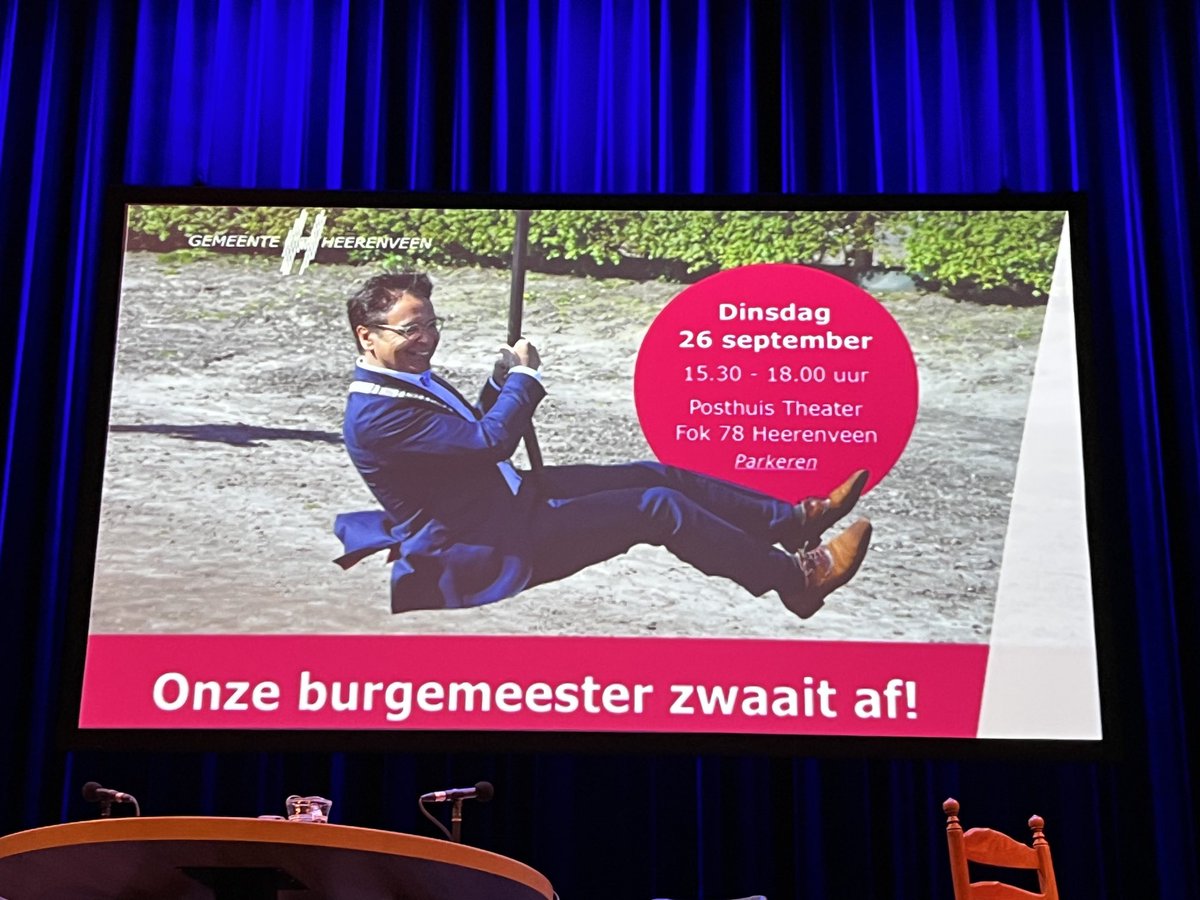 ⁦<a href="/VanEgters/">Tjeerd van der Zwan</a>⁩ zwaait af als burgemeester. Dank voor de mooie jaren en samenwerking in ⁦<a href="/achtkarspelen/">gemeente Achtkarspelen</a>⁩ Tjeerd!
