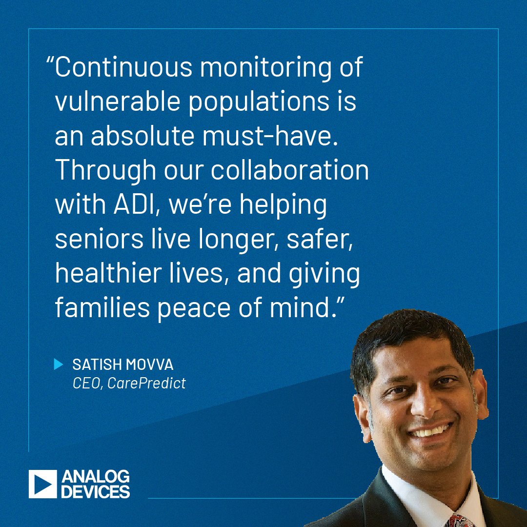 ADI_News's tweet image. CarePredict’s Tempo wearable device utilizes ADI sensor technology to help take care of the growing elderly population.
 ow.ly/cLjo50POt7U  
#WhatIfADI