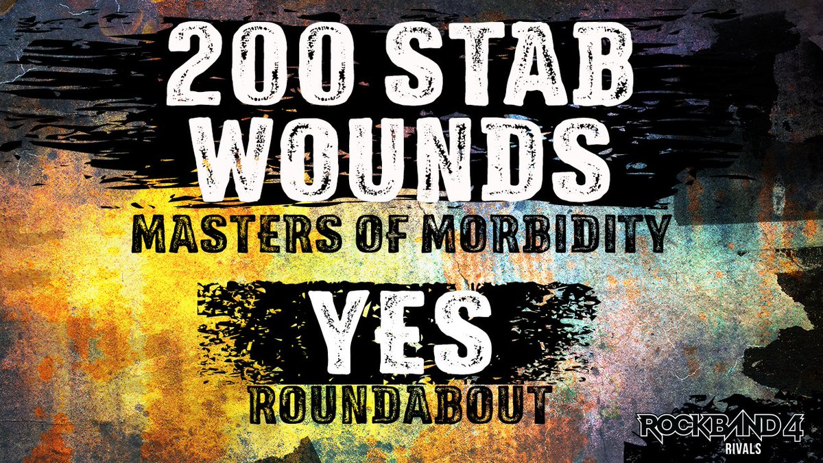 The hookiest, most brutal metal meets the “proggiest” of prog-rock with @200StabWounds “Masters of Morbidity” and @yesofficial “Roundabout”! It doesn’t get more exciting than these two burners, so don’t sleep on this new DLC available on Thursday! 🔗 : harmonixmusic.com/blog/dlc-week-…