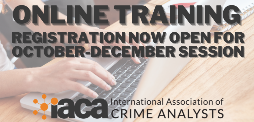 crimeanalysts's tweet image. There&apos;s still time to sign up for an online class during the October-December class session! All 12-week classes are structured the same &amp;amp; cost $395 for members &amp;amp; $445 for non-members
iaca.net/online-classes
#crimeanalyst #crimeanalysis #intelligenceanalyst #intelligenceanalysis