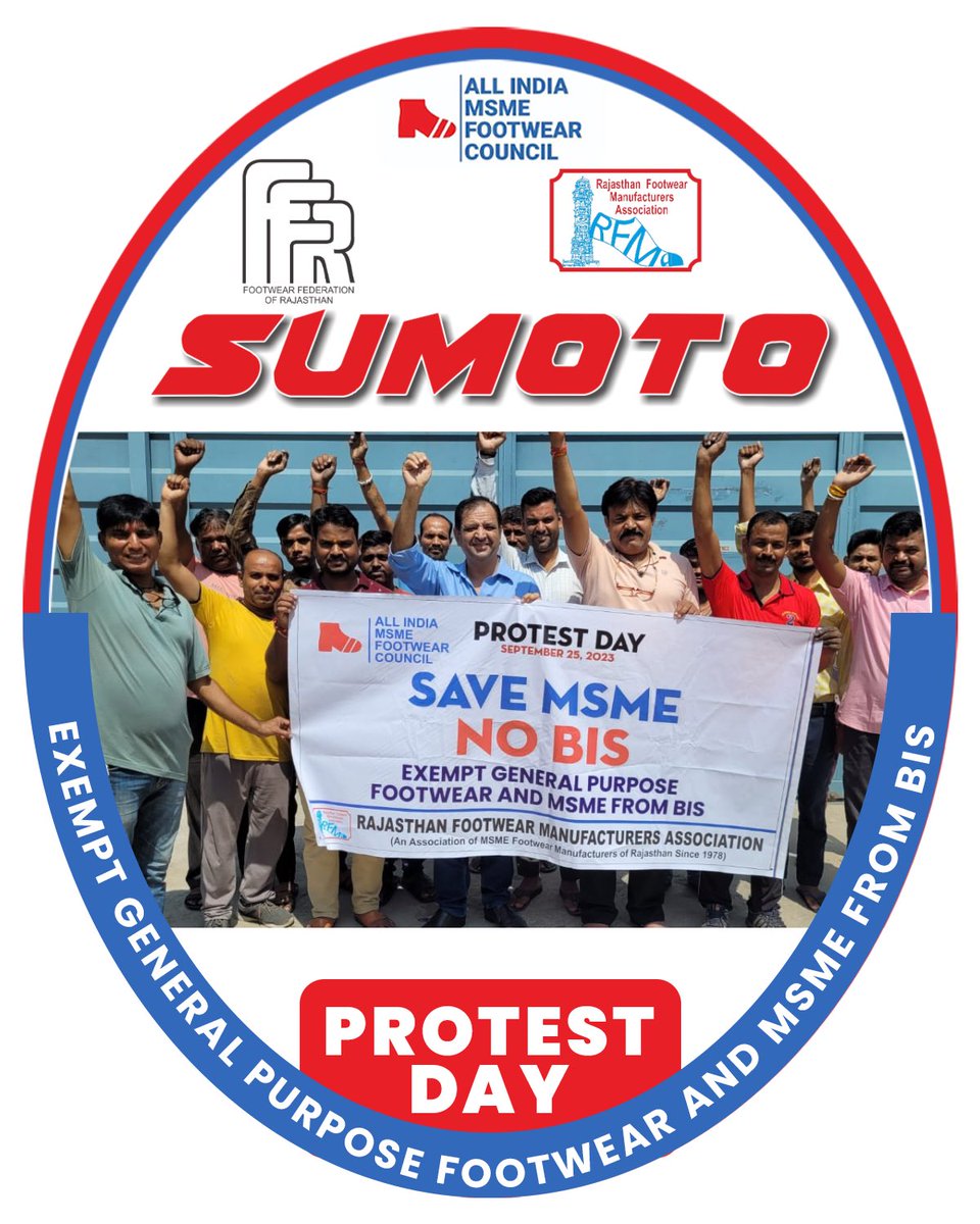 sumotojpr's tweet photo. Standards in the footwear industry should prioritize customer preferences, not become barriers for 🇮🇳 small businesses. Let's craft standards with consumers in mind, not just to suit multinational giants. @lubindia @minmsme @PMOIndia #FootwearStandards #SmallBusiness #SaveMSME https://t.co/qNcxb9PxvV