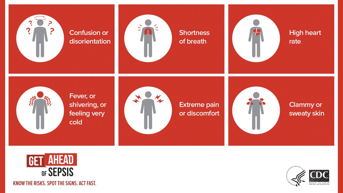 #Sepsis is a life-threatening medical emergency. If you are pregnant or recently gave birth, #GetAheadOfSepsis by knowing the signs and symptoms and acting quickly: bit.ly/2QnkJgy. #SAM2023