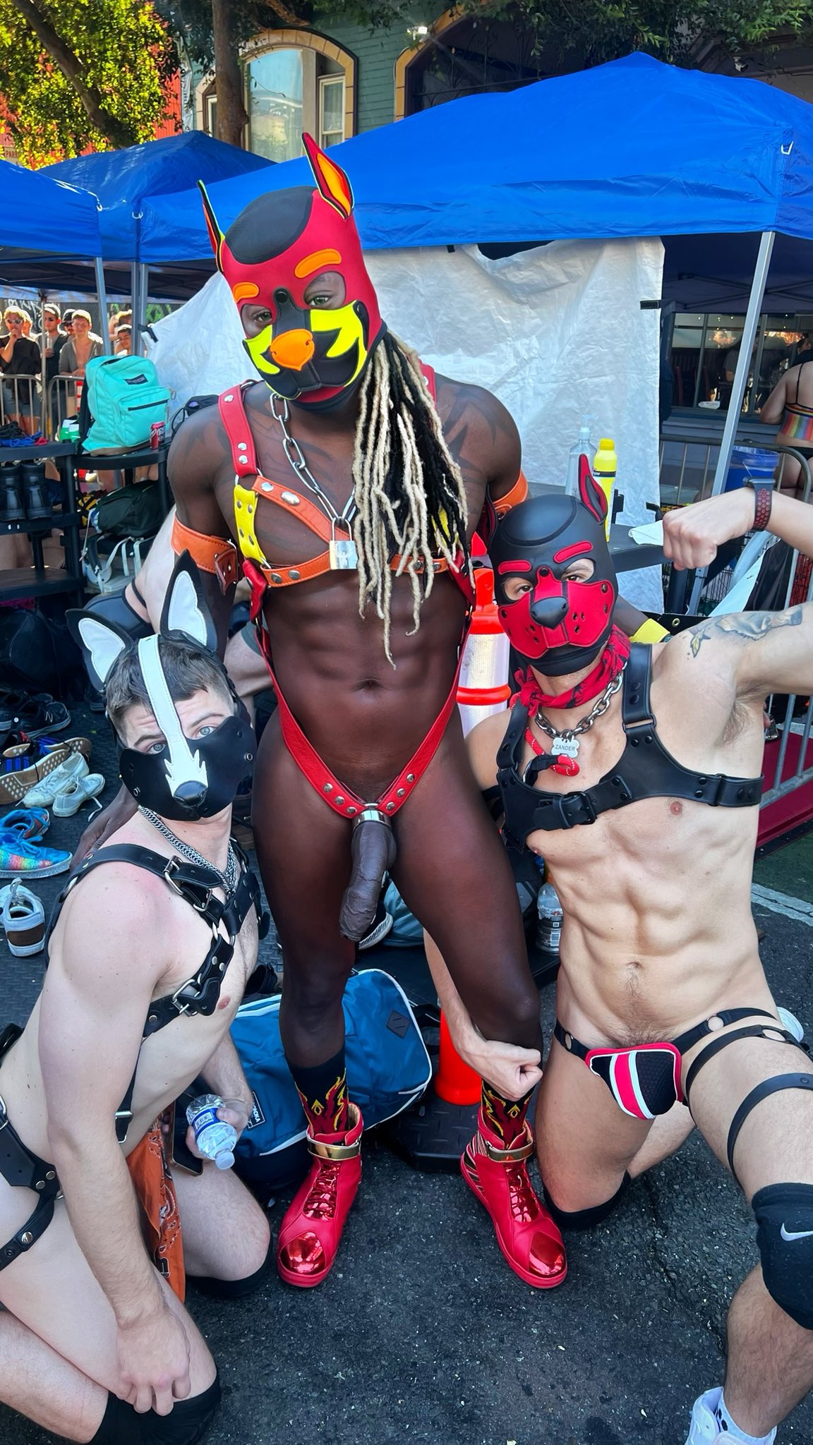 Wat a Pack of Sexy Puppies 😍 @Pup_Mowgli @zanderwoodz #Folsom #FolsomStFair2023 Awroooooo🐾 https://t.co/QEiCz2b2h0