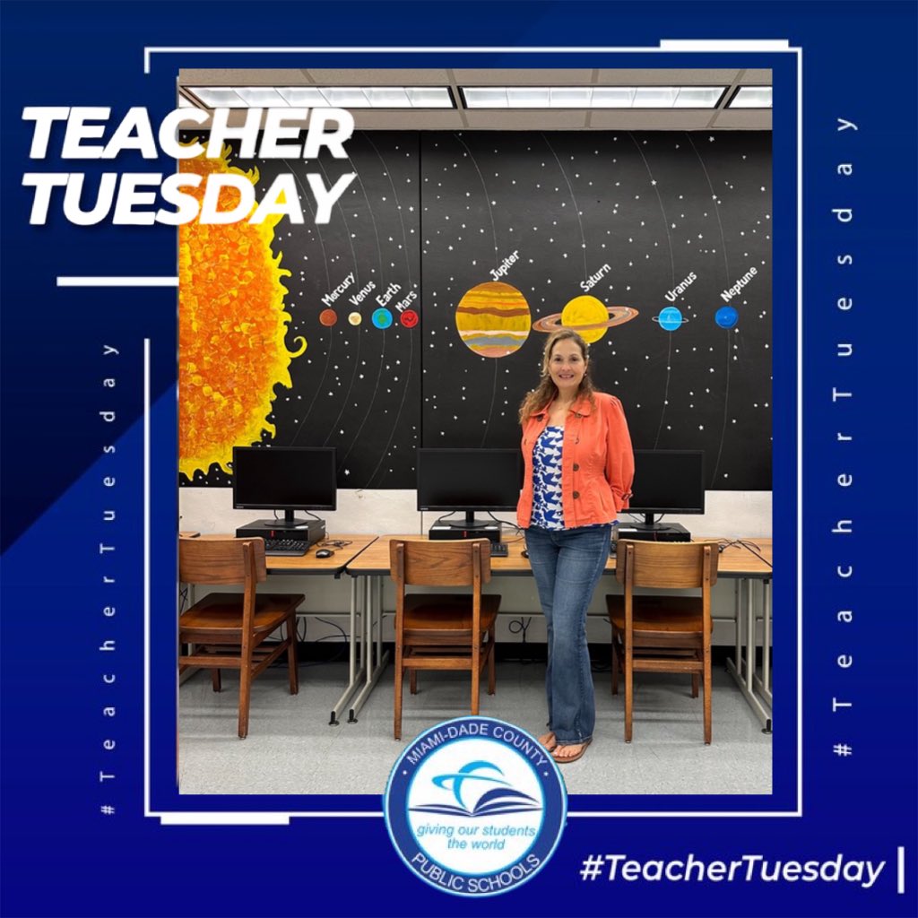Happy #TeacherTuesday! 🍎 Meet Ms. Ponce, a new addition to our Cougar team, who brings science to life! 🔬🌍 @MDCPS @SuptDotres @JuanCarlosBoue @MDCPSCentral @MjLewis13 #CougarPride 🐯 #ScienceTeacher #TeacherSpotlight