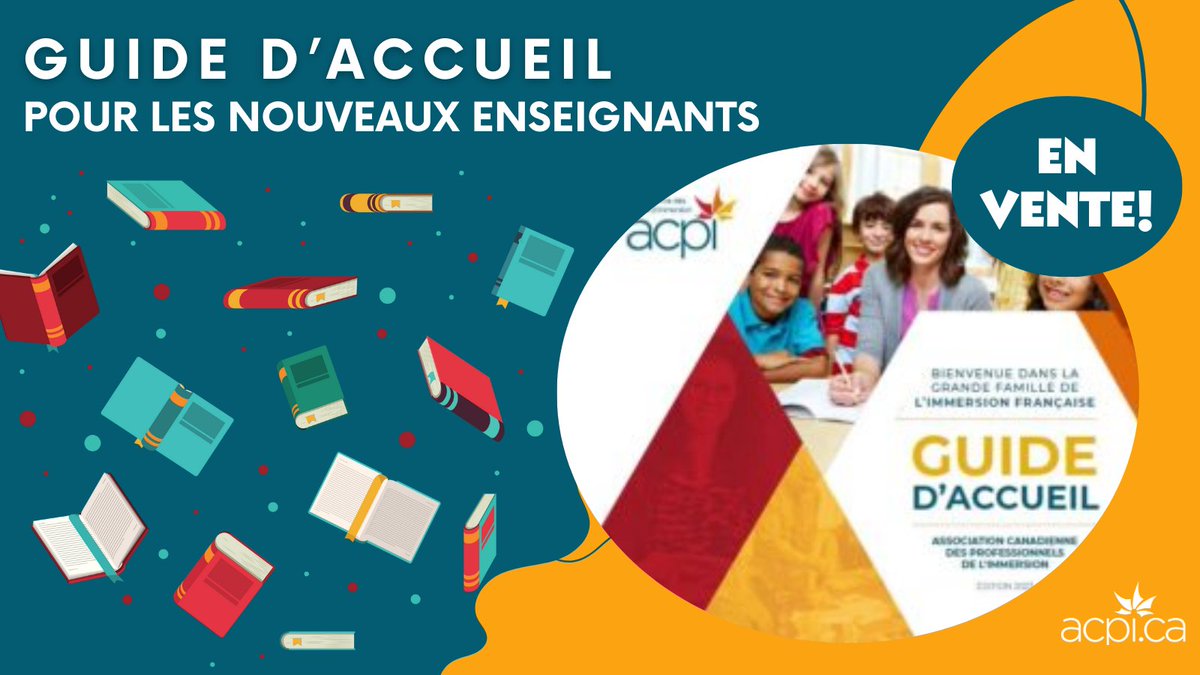 Nous sommes ravis de vous informer que le « Guide d’accueil pour les nouveaux enseignants » est spécialement conçu pour vous et est actuellement disponible en vente! 
Cliquez sur le lien ci-dessous pour obtenir votre exemplaire dès maintenant : loom.ly/gUl-1bY  
 #acpi