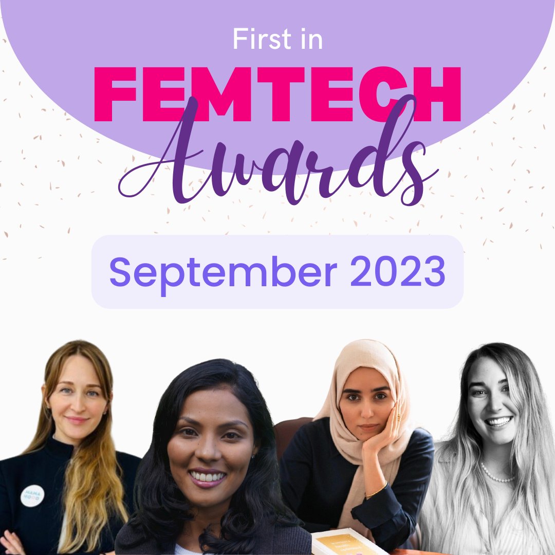 Meet the September First in FemTech Award winners!

🏆 Jasmine Neilsen - Co-Founder of LUDDI
🏆 Alina Polyakova - CEO of Mamahood
🏆 Anielka Medina - Founder of <a href="/Chava_App/">Chava App</a>
🏆 <a href="/GolnoushG/">Dr Golnoush Golshirazi, PhD</a> - Co-Founder &amp; CEO of <a href="/Screenmewomen/">ScreenMe</a>

Nominate your winners ➡️ bit.ly/3YLckq8

🎉🎉