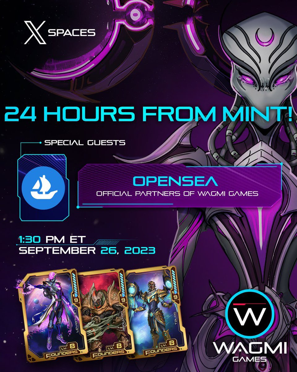 NiFeWARS's tweet photo. Join us in a few hours for an EPIC X-space with @opensea - our official partners! 💣

We're about 24 hours from MINT and we couldn't be more excited!

Set those reminders!👉 https://t.co/1PjgBReJL0 https://t.co/sx1yOGdlp3