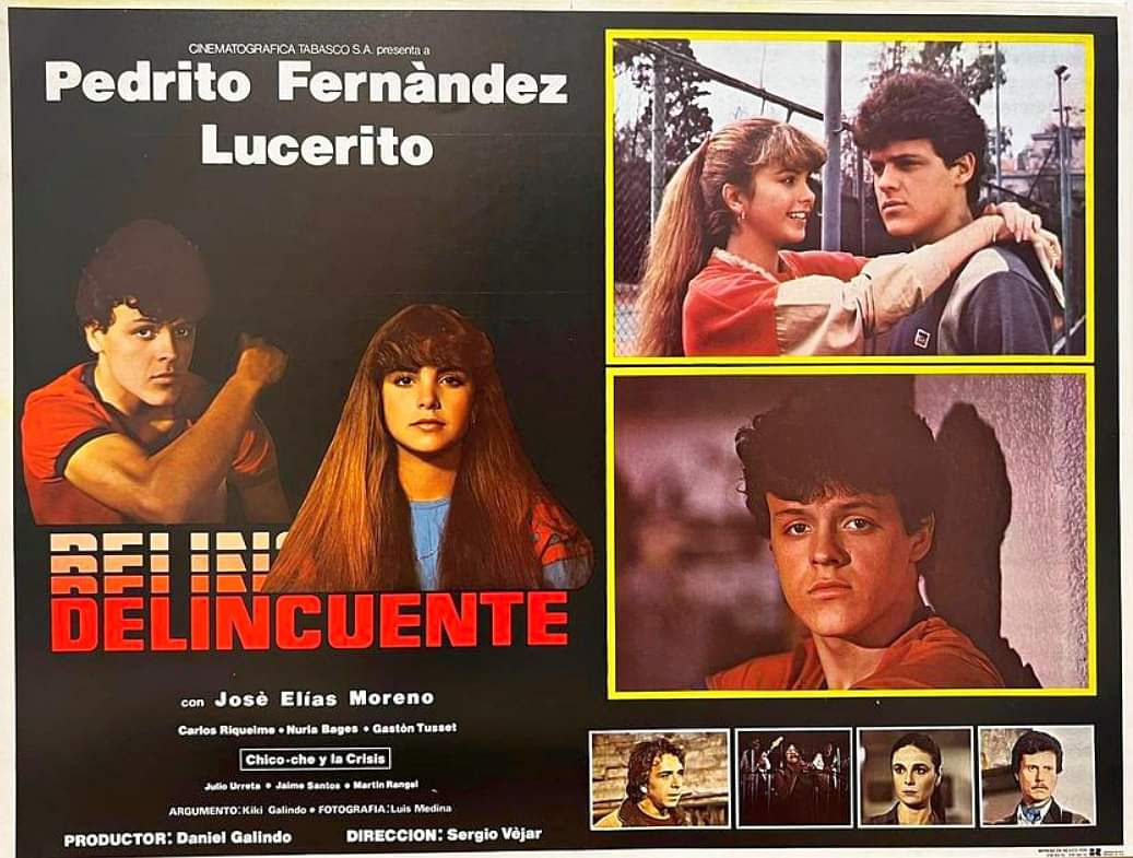 NezaFilms's tweet image. Un 25 de septiembre pero de 1986 se estrenaba en los cines de la zona metropolitana y la Ciudad de México la película de Sergio Véjar #Delincuente una historia de amor protagonizada por #PedroFernandez y #Lucero Duraría 4 semanas en cartelera #FelizMartes #CineMexicano #Historia