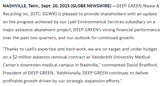 DEEP GREEN Waste & Recycling, Inc. tweet media