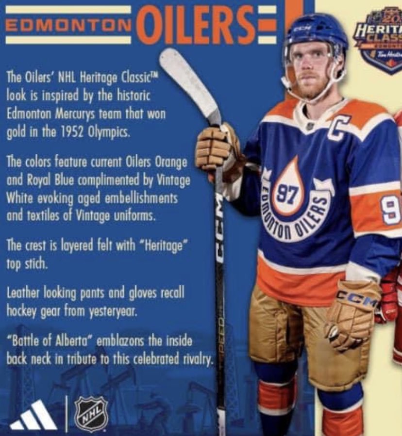 An Early Look At The Heritage Classic Jerseys For The Edmonton