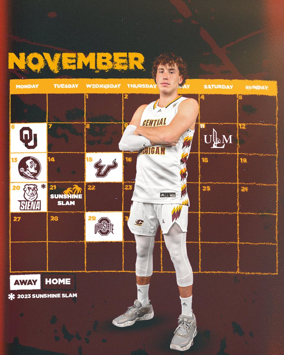 CMUMensBBall's tweet photo. BIG matchups on the docket for your Chippewas this year! Check out the full 2023-24 non-conference schedule and get your season tickets HERE ⬇️

📄: https://t.co/d3hhehKrRz
🗓️: https://t.co/daImXDapCL
🎟️: https://t.co/00VYgvyLge

#FireUpChips🔥⬆️🏀 https://t.co/ITF3F6JvV5