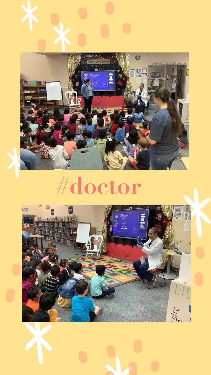 Kinder #vrestars are learning about community helpers. They learned about what doctors do from an internal medicine doctor today. Thanks, Dr. Elsayed! <a href="/VRE_STARS/">Valley Ranch Elementary Coppell ISD</a> #CISDworkingtogether <a href="/tarahguenther/">Tarah Guenther</a> <a href="/MissFlores_2018/">Micaela</a> #CISDmissionpossible