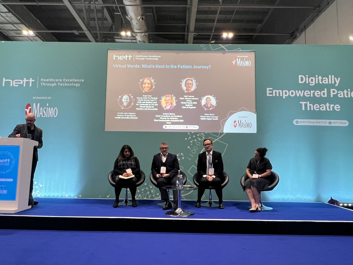 Breid O'Brien (@breidobrien) on Twitter photo Another great panel on virtual wards. Been reflecting how 2 years ago we had our first every panel on tech enabled VWs at HETT with a patient voice encouraging us to do it everywhere and it’s happening! 👏 <a href="/rhkaur/">Rosie Hardamanjit Kaur</a> <a href="/AndyatFrogmore/">Andrew Barlow</a> <a href="/drniallkeenan/">Dr Niall Keenan</a> <a href="/ClaireMBeard/">Claire Beard</a> #HETT2023 <a href="/HETTShow/">HETT Show</a> Another great panel on virtual wards. Been reflecting how 2 years ago we had our first every panel on tech enabled VWs at HETT with a patient voice encouraging us to do it everywhere and it’s happening! 👏 <a href="/rhkaur/">Rosie Hardamanjit Kaur</a> <a href="/AndyatFrogmore/">Andrew Barlow</a> <a href="/drniallkeenan/">Dr Niall Keenan</a> <a href="/ClaireMBeard/">Claire Beard</a> #HETT2023 <a href="/HETTShow/">HETT Show</a>