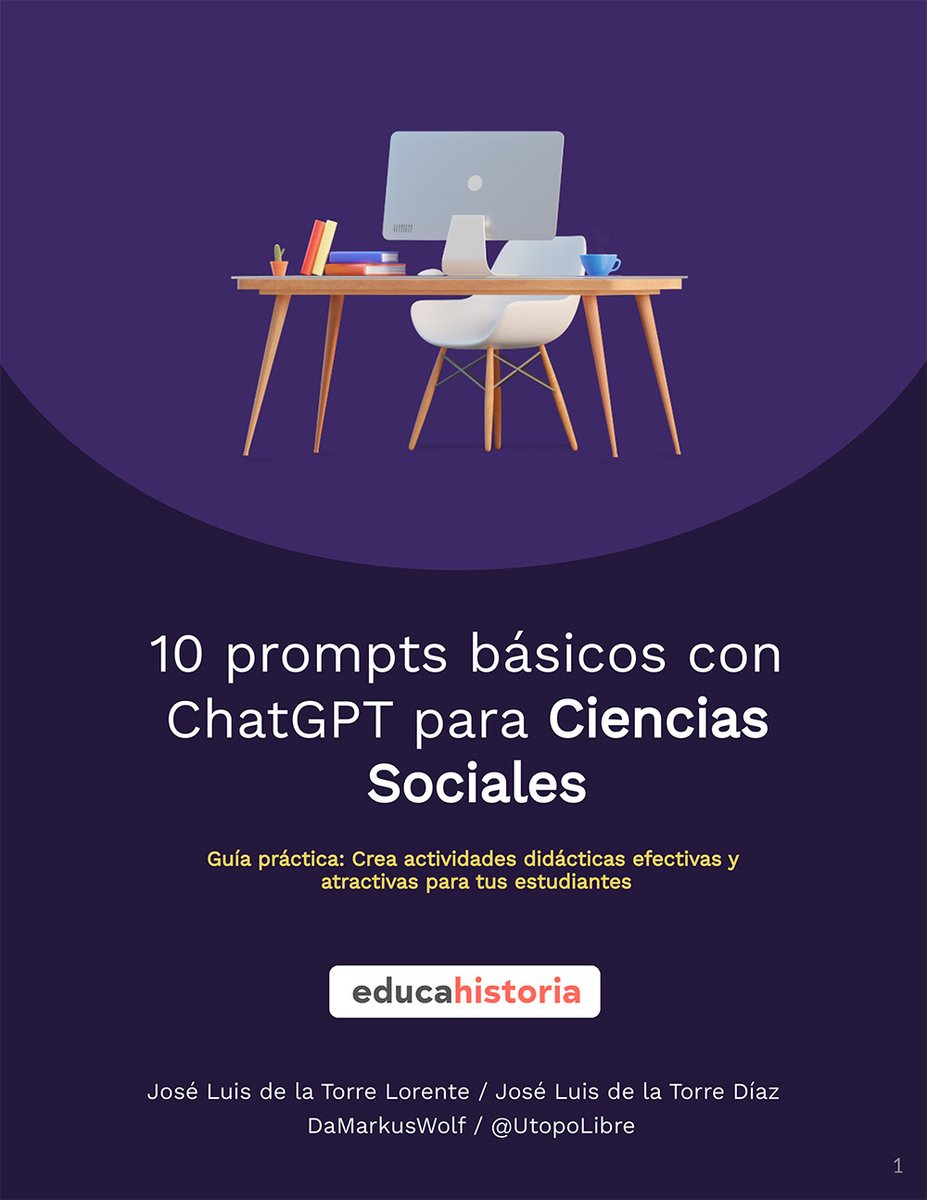 📢 ¡Hola profesores de ciencias sociales! Hoy queremos compartir con vosotros 𝟭𝟬 𝗳𝗼𝗿𝗺𝗮𝘀 𝗲𝗻 𝗹𝗮𝘀 𝗾𝘂𝗲 #ChatGPT puede ayudaros a crear actividades didácticas innovadoras para vuestras clases. ¡Vamos a ello! #edtech #claustrovirtual

🧵¡Adelante Hilo! 👇