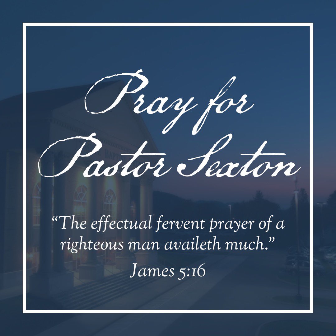 Please stop and pray for Pastor Sexton. He desperately needs your prayers at this time.